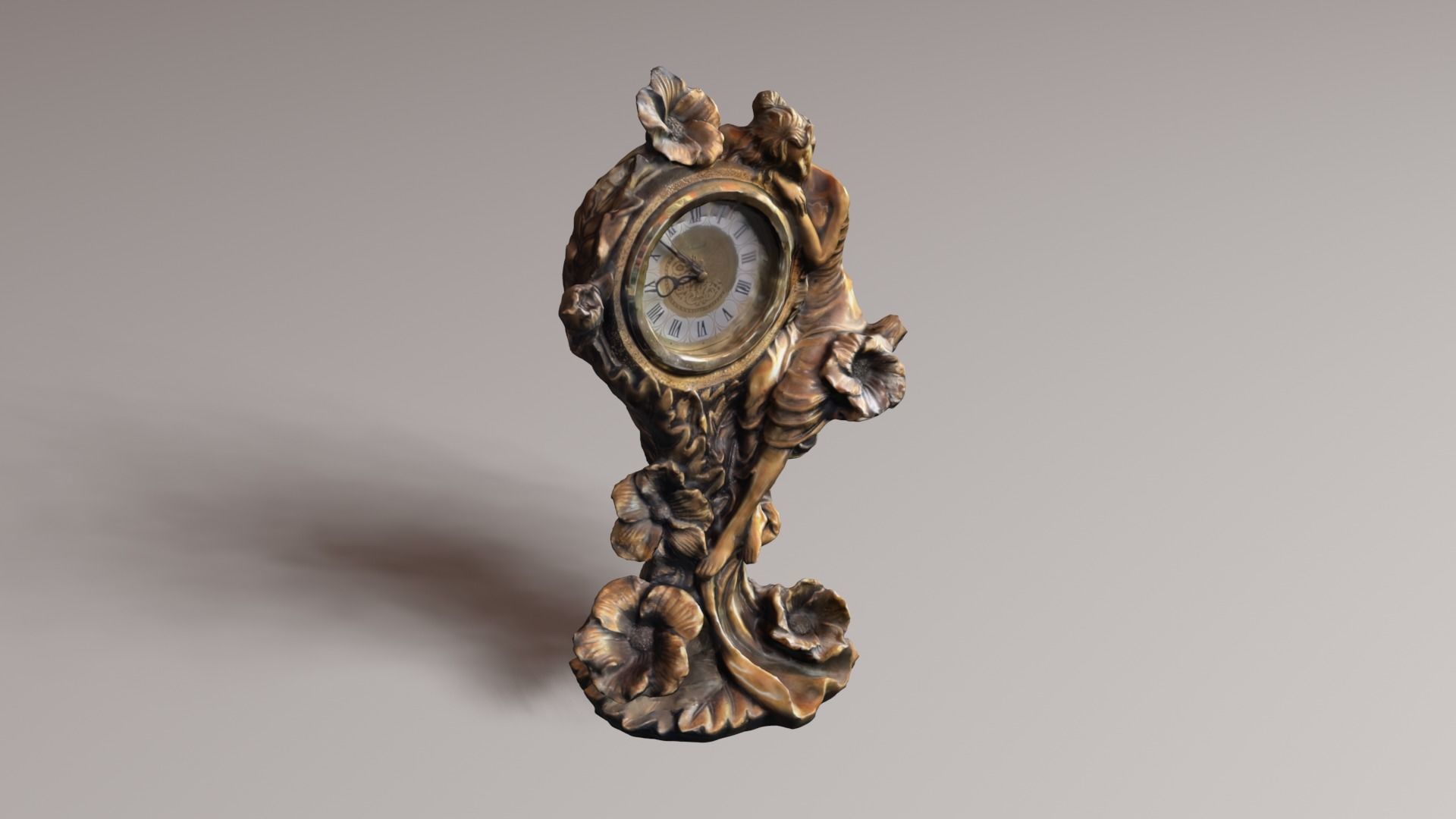 vintage clock v1 3D print model_2