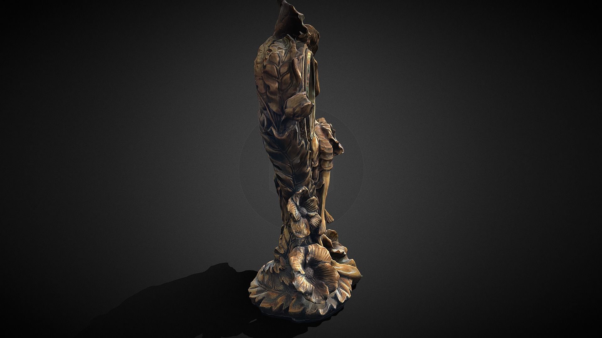 vintage clock v1 3D print model_14