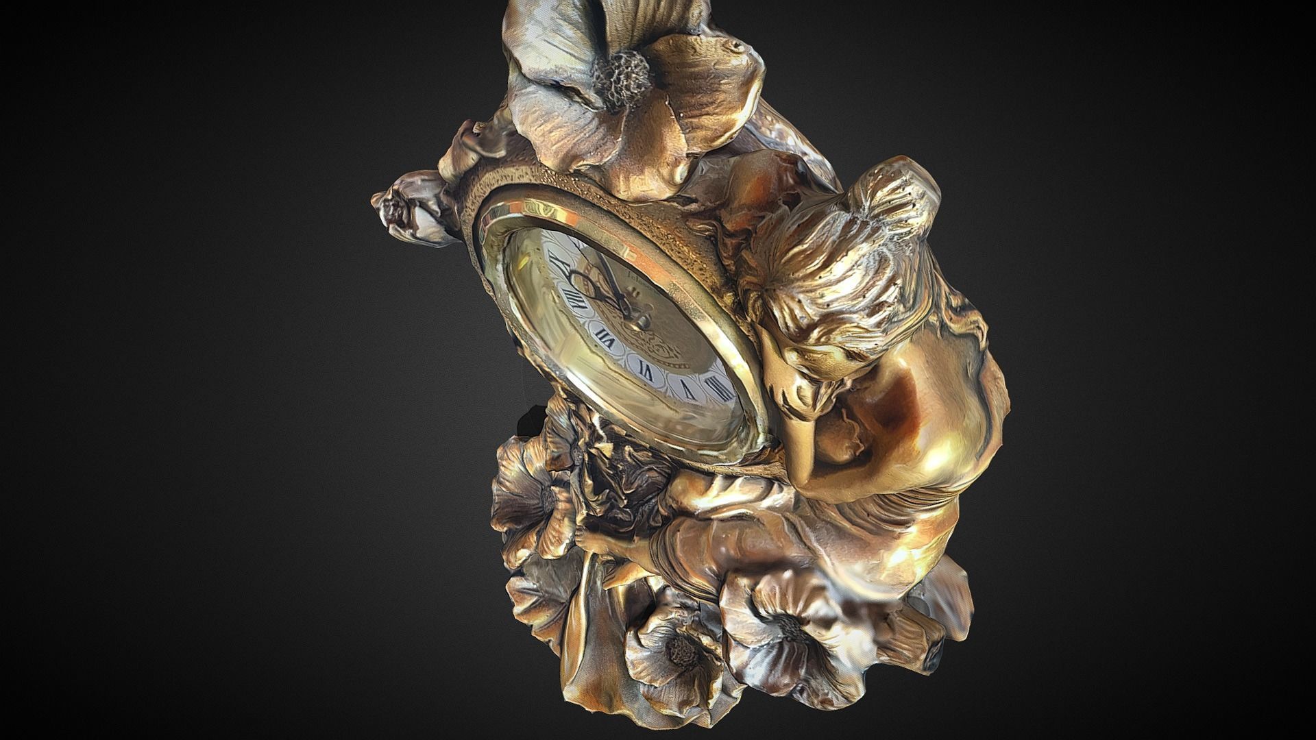 vintage clock v1 3D print model_12