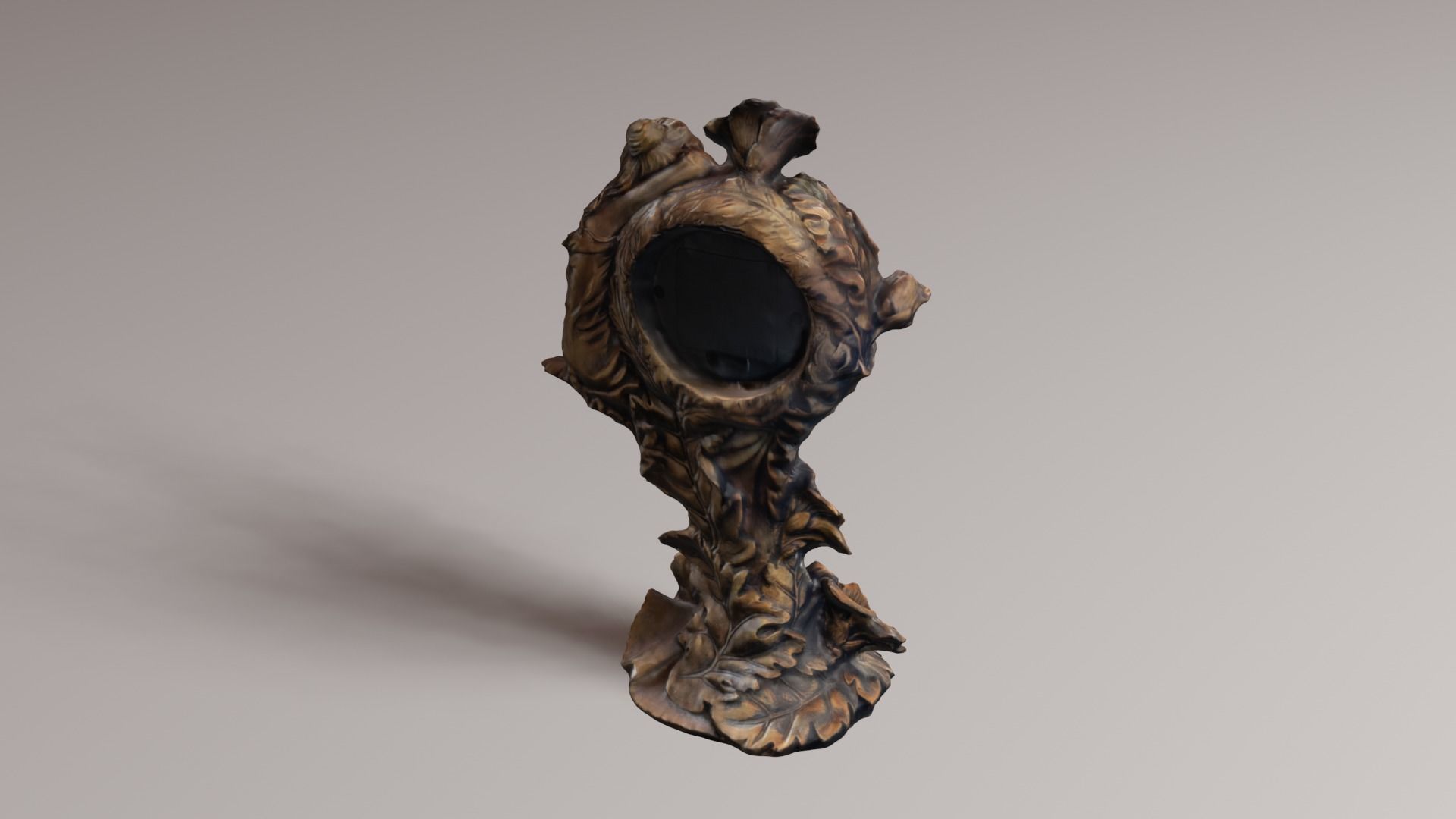 vintage clock v1 3D print model_25