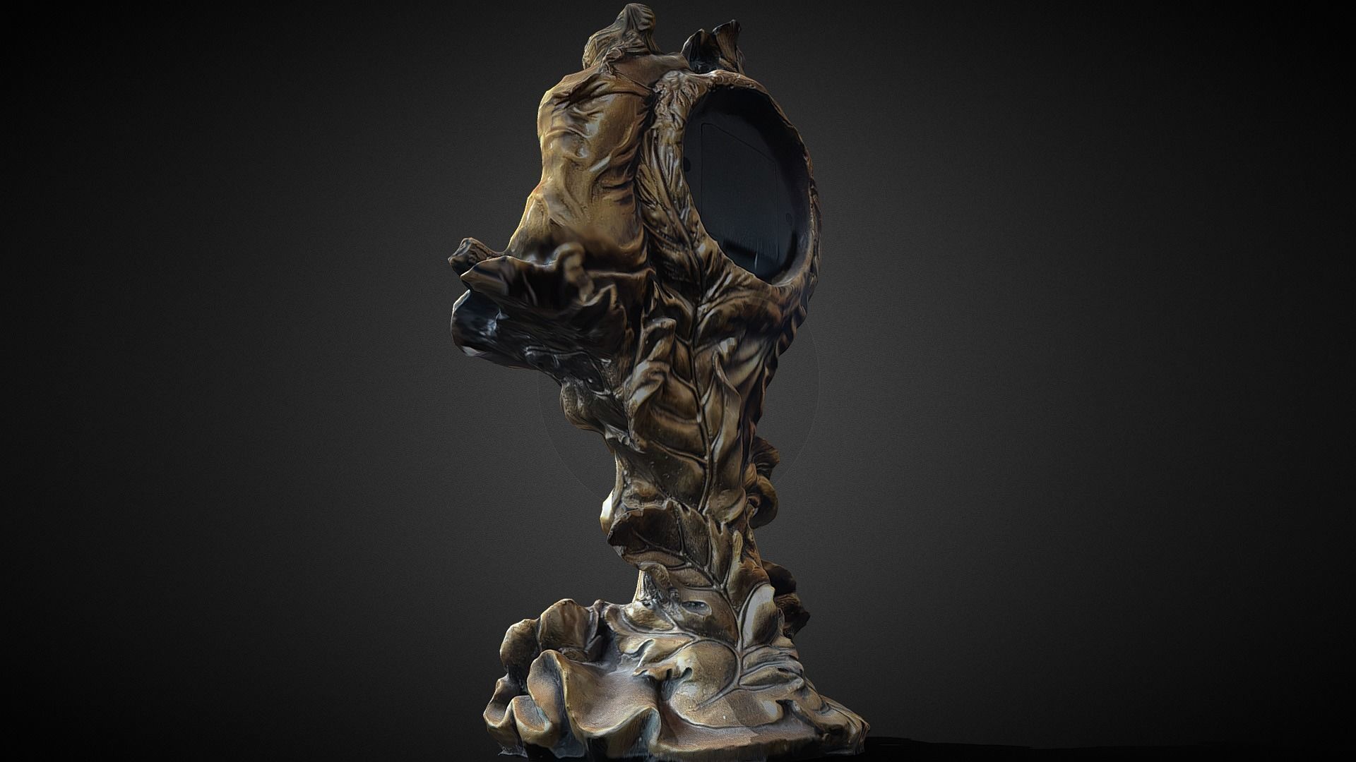 vintage clock v1 3D print model_11