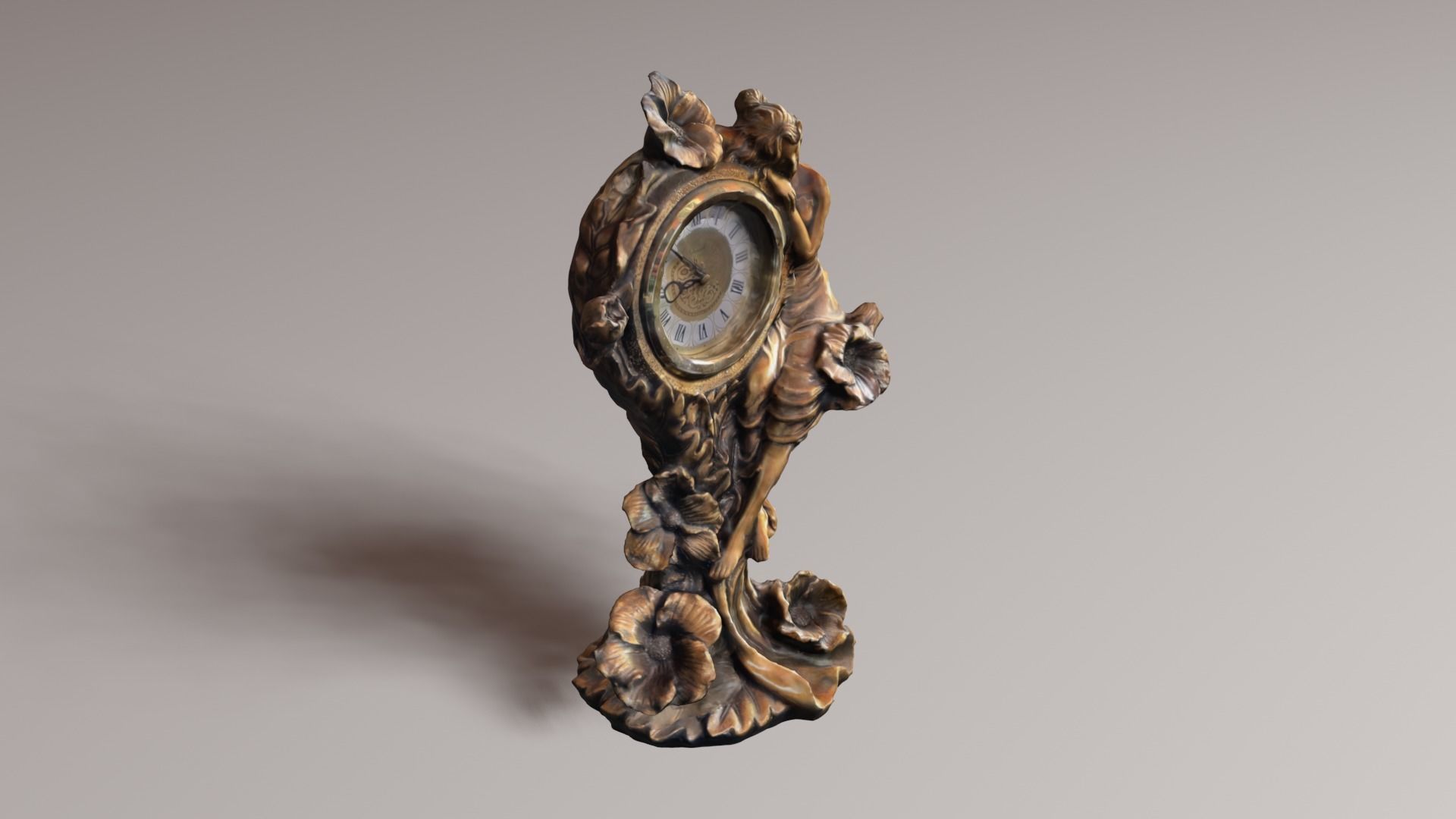 vintage clock v1 3D print model_31