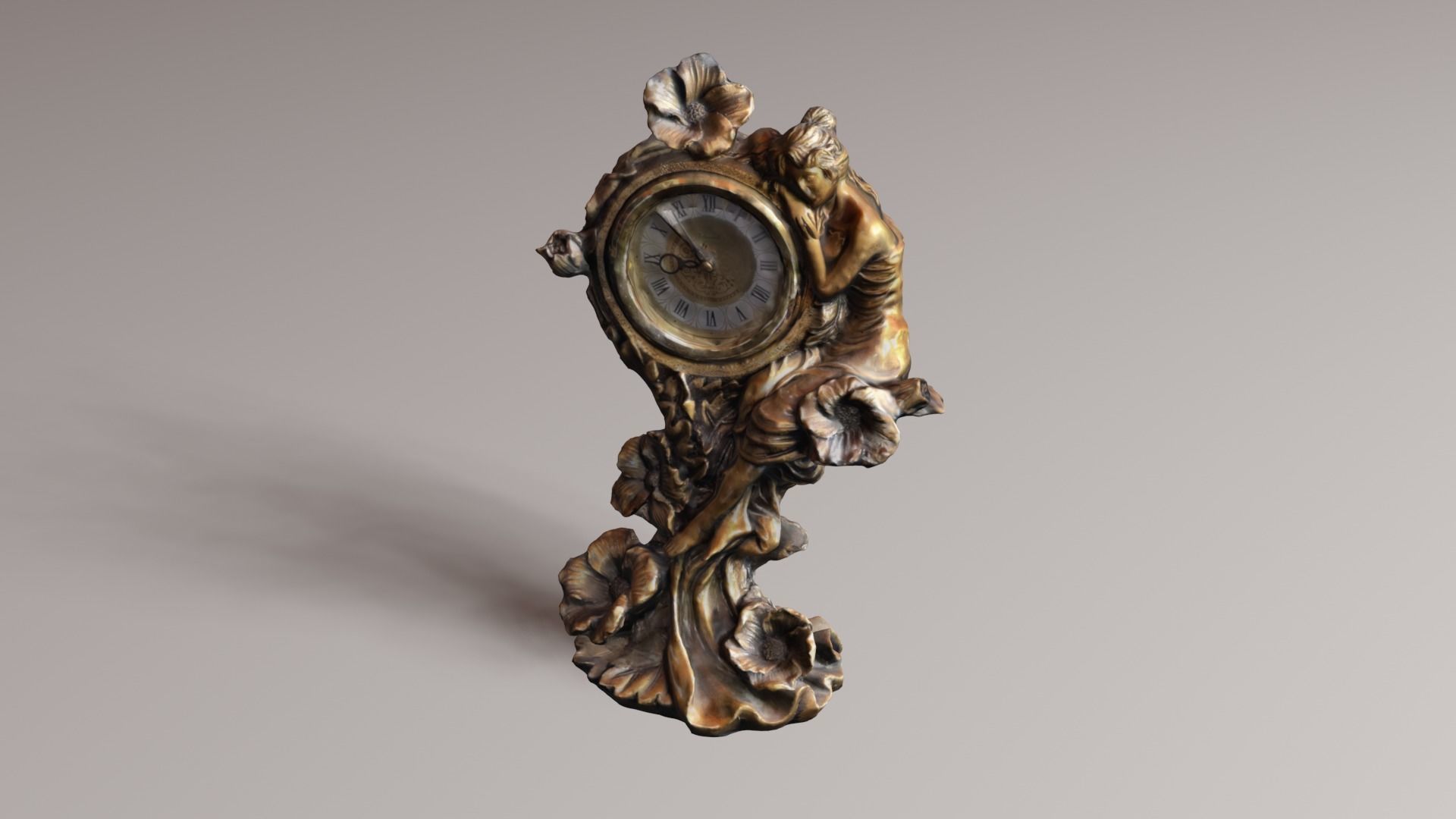 vintage clock v1 3D print model_40