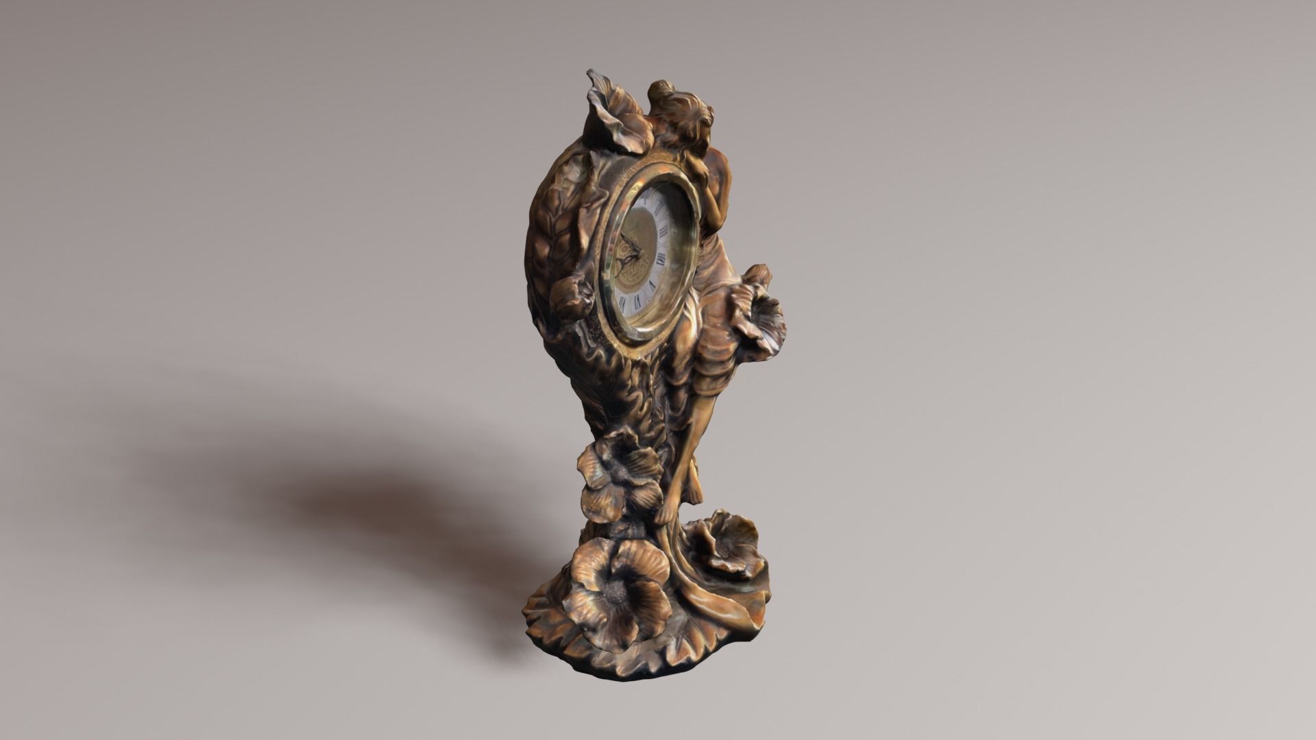 vintage clock v1 3D print model_20