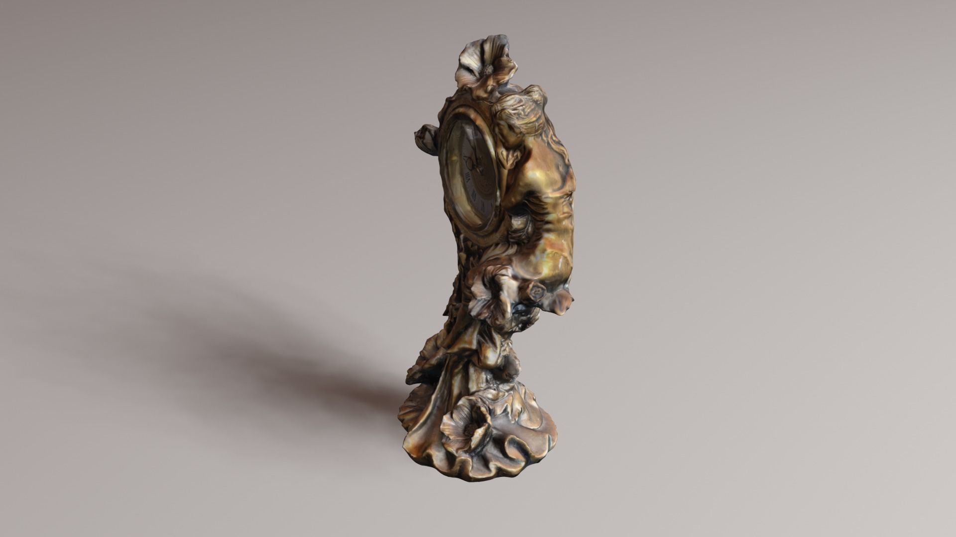 vintage clock v1 3D print model_37