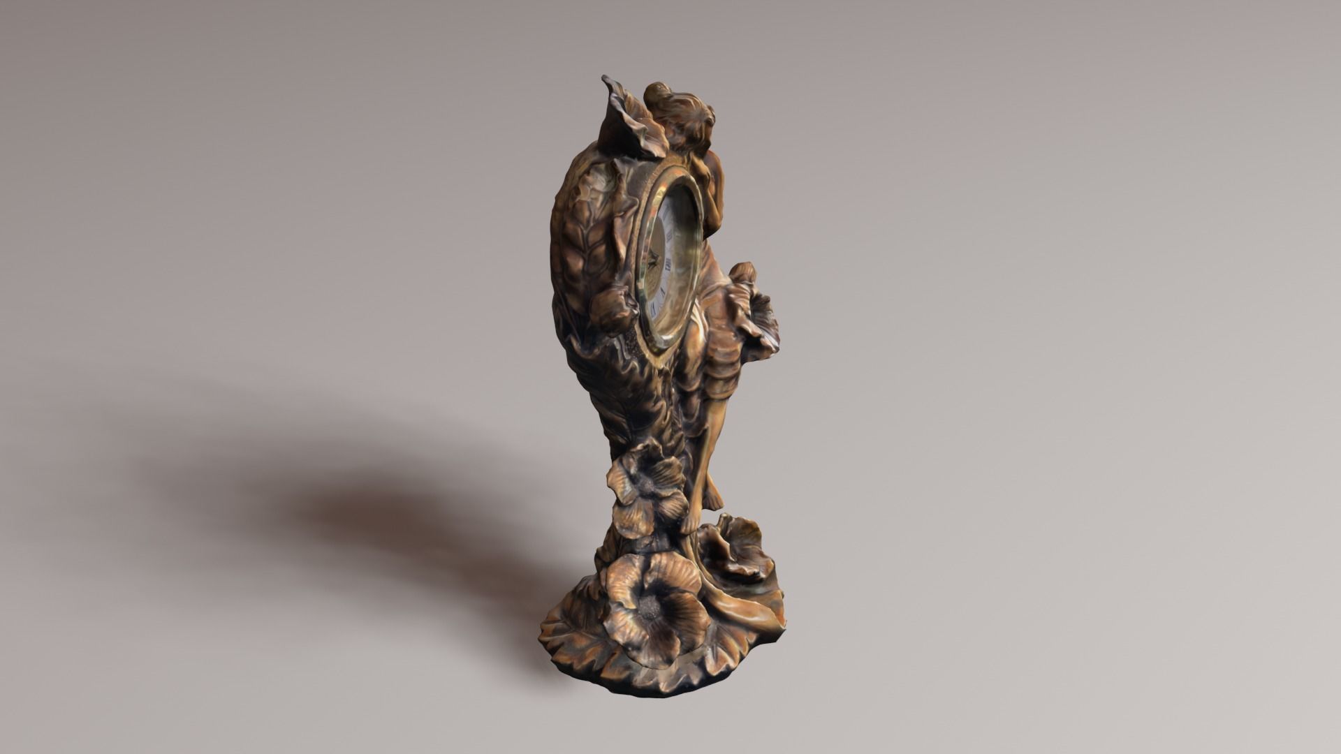 vintage clock v1 3D print model_15