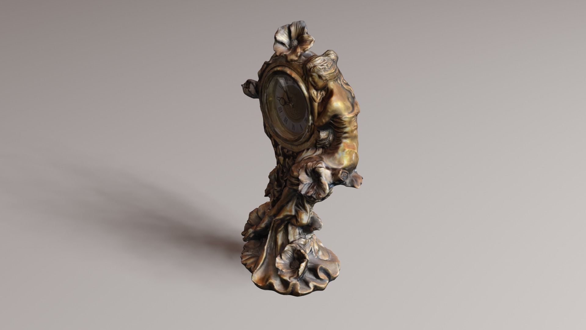 vintage clock v1 3D print model_39