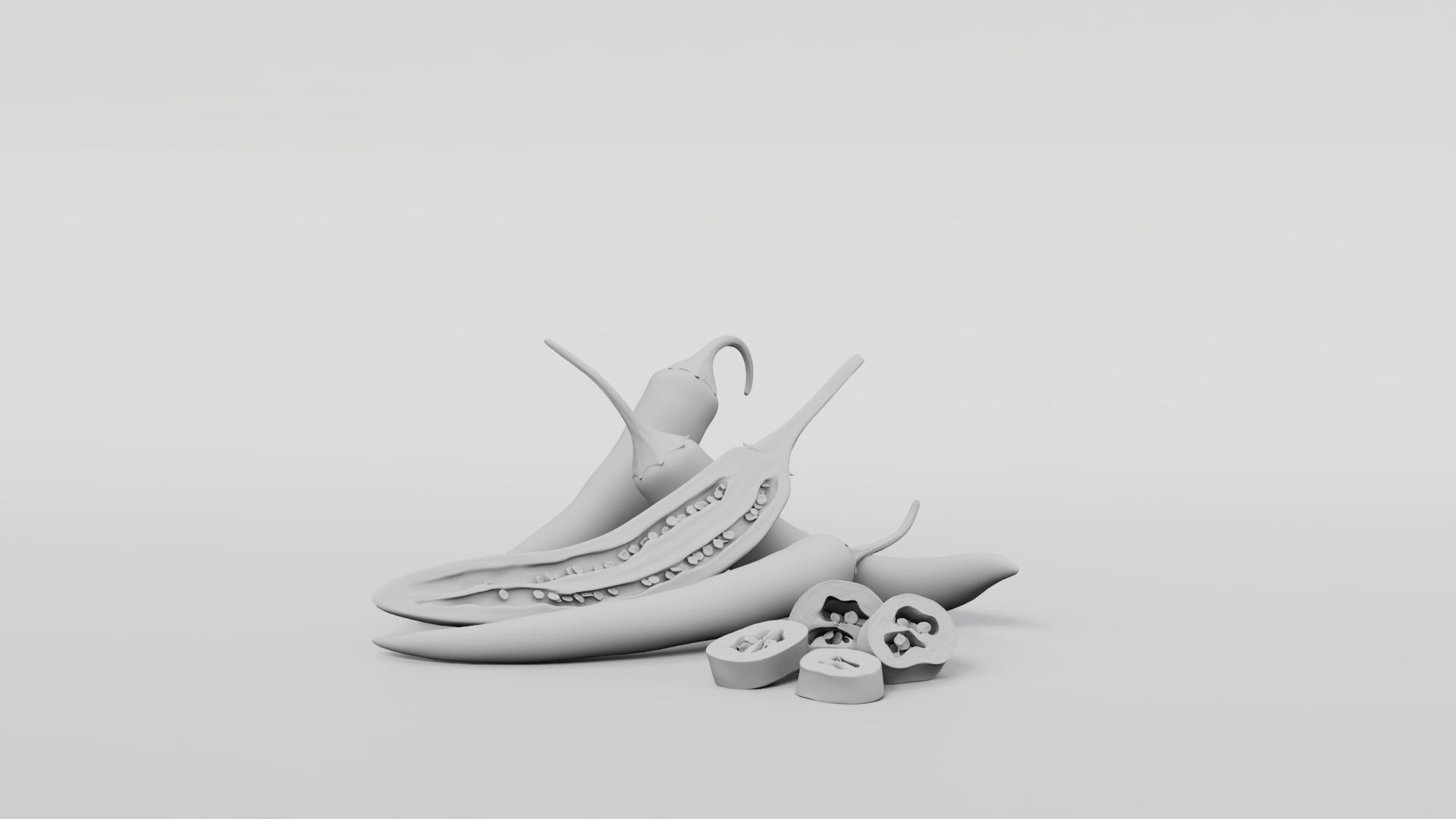 Chili pepper  3D model_1