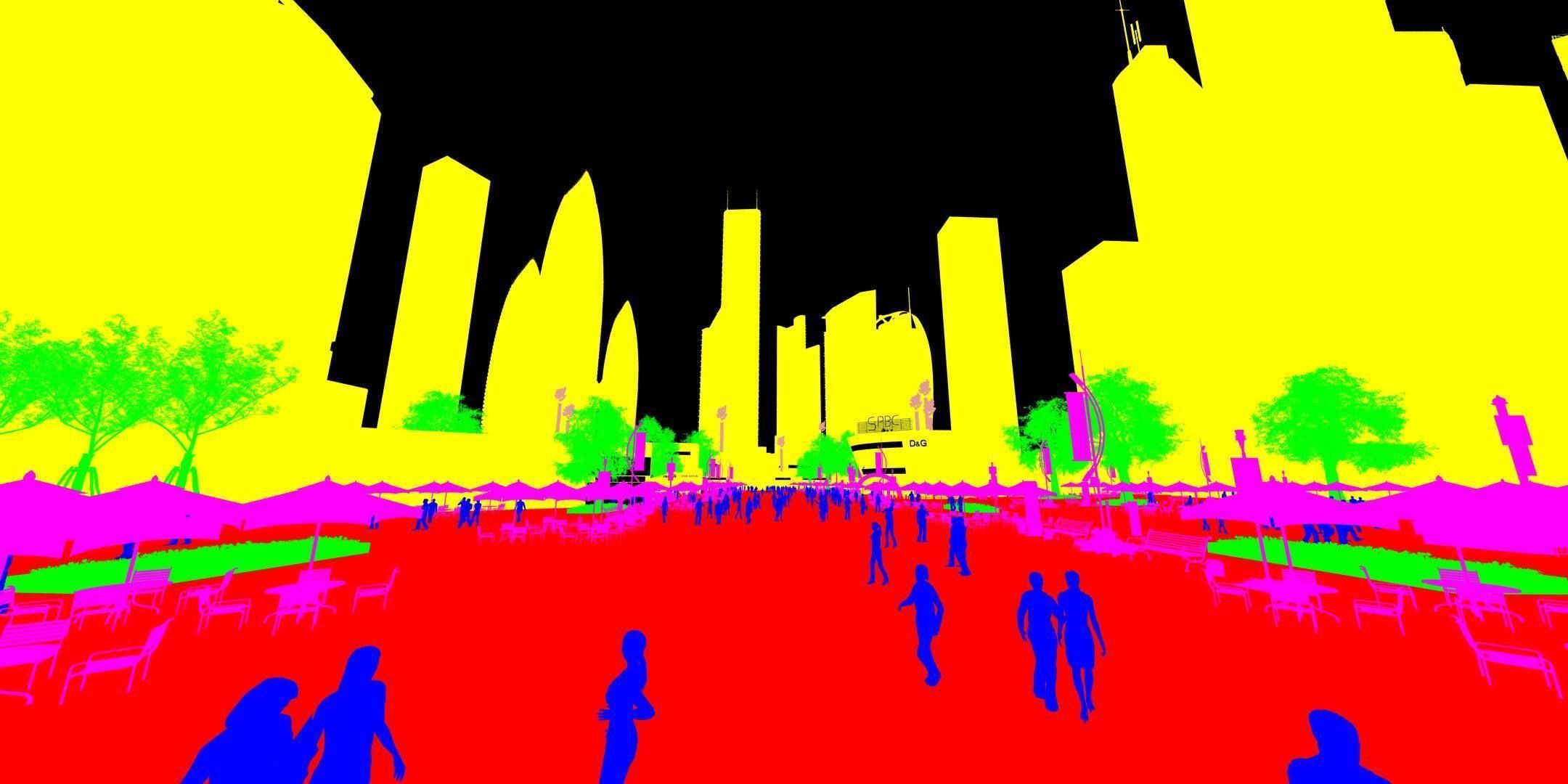 Business Plaza 3D model_13