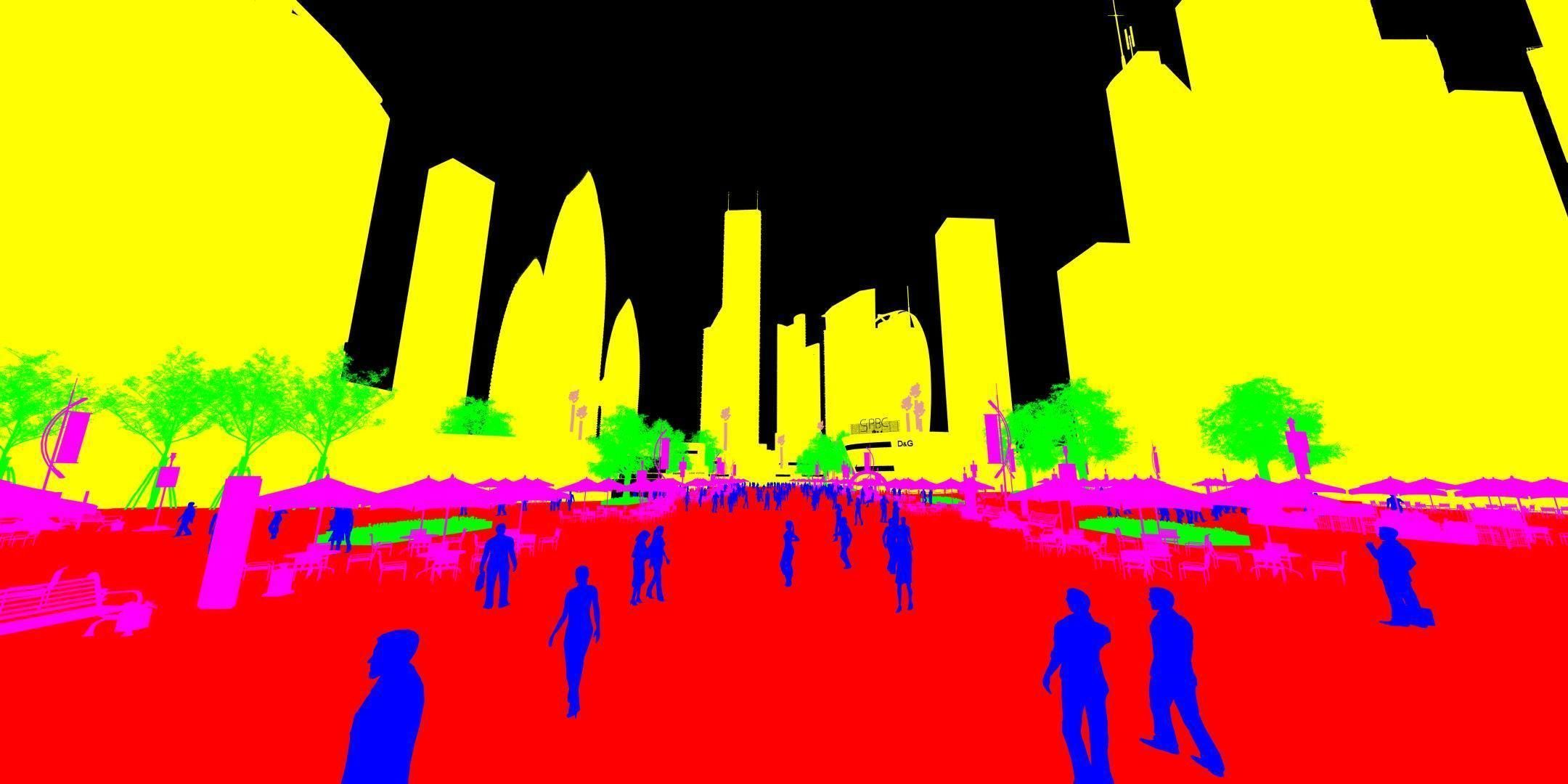 Business Plaza 3D model_10