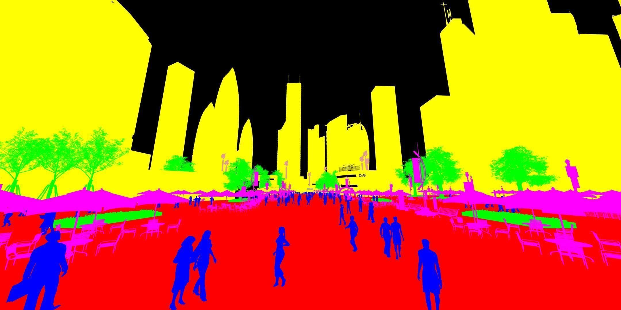 Business Plaza 3D model_12