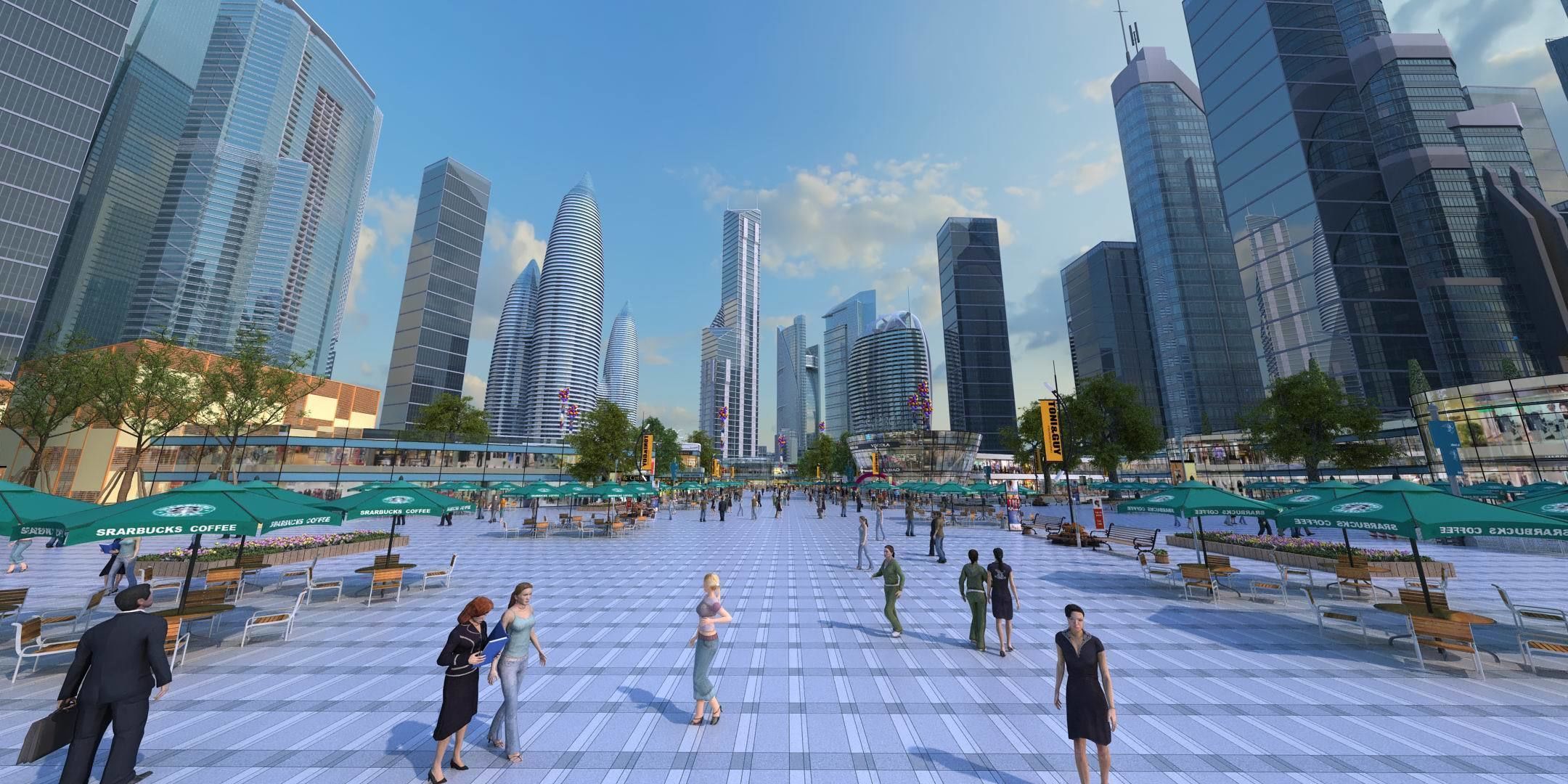 Business Plaza 3D model_3