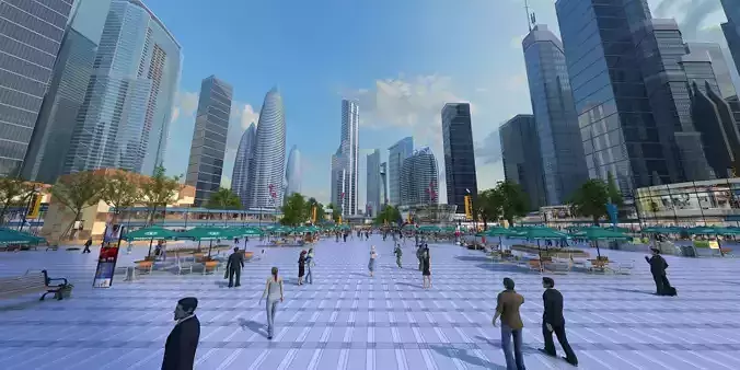 Business Plaza 3D model Business Plaza 3D model