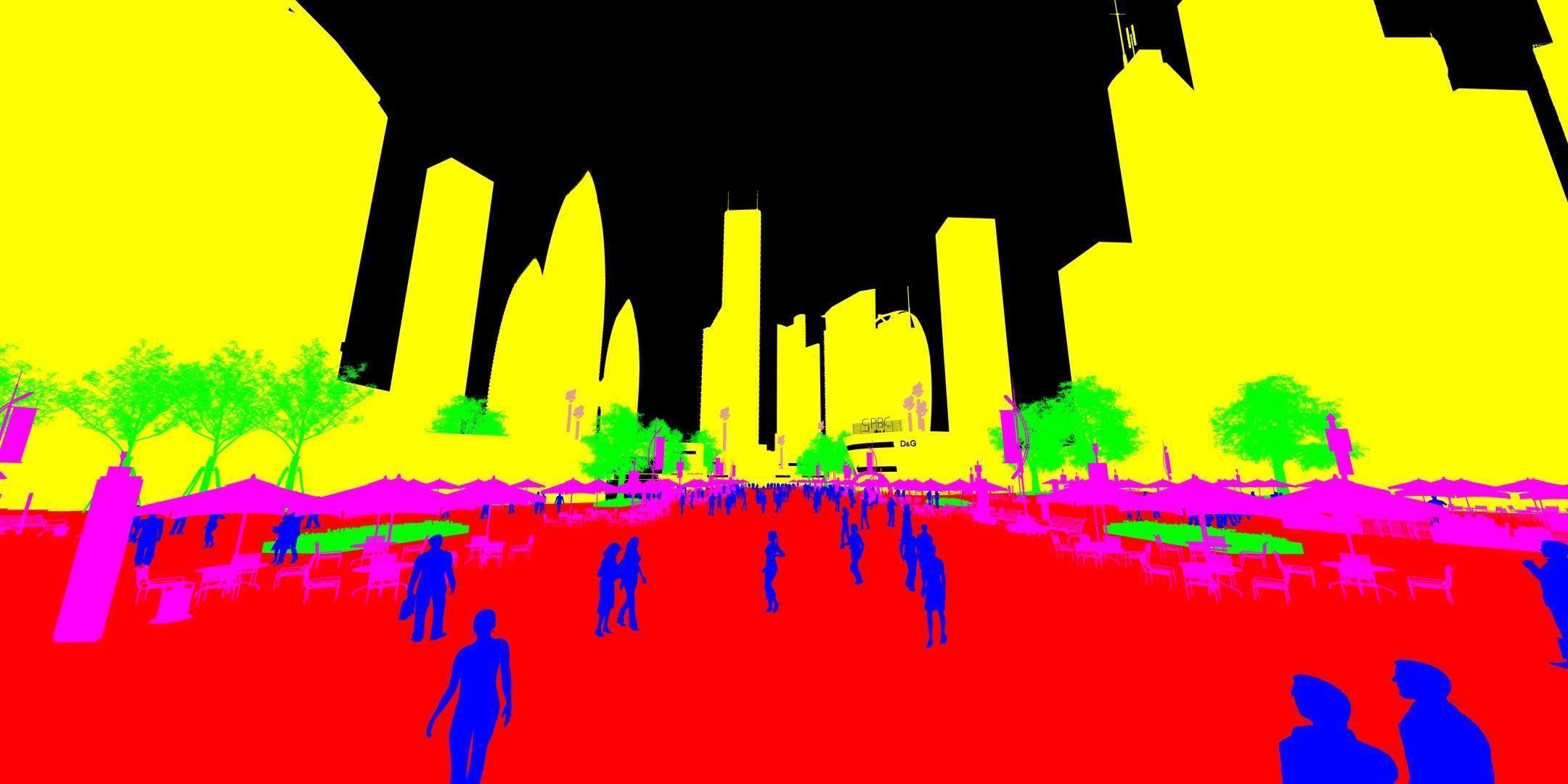 Business Plaza 3D model_9