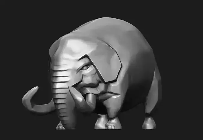 Elephant 3D Print ready model 3D print model