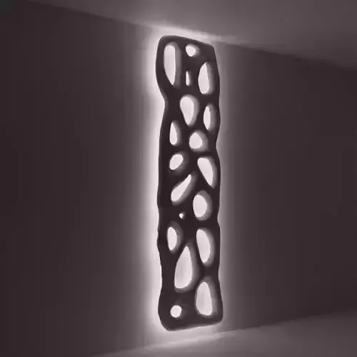 Decor  panel on the wall in the living room