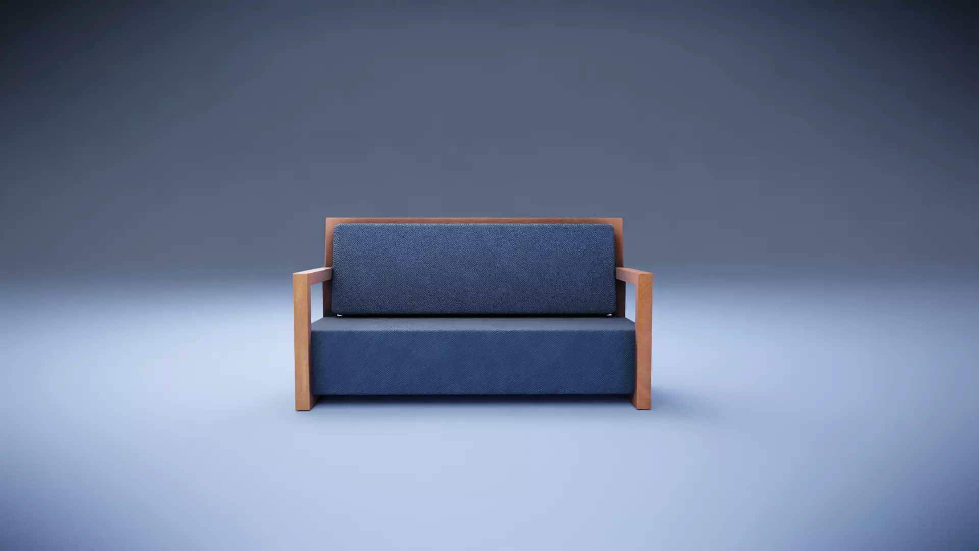 Modern Sofa Low-poly 3D model_0