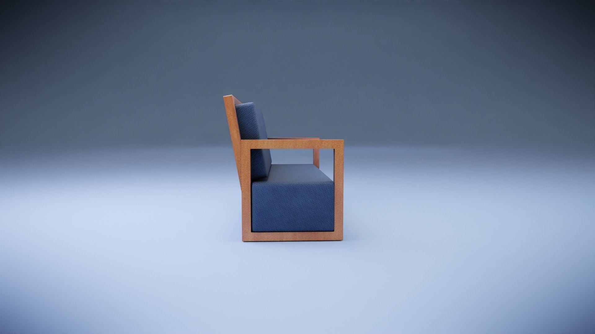 Modern Sofa Low-poly 3D model_4