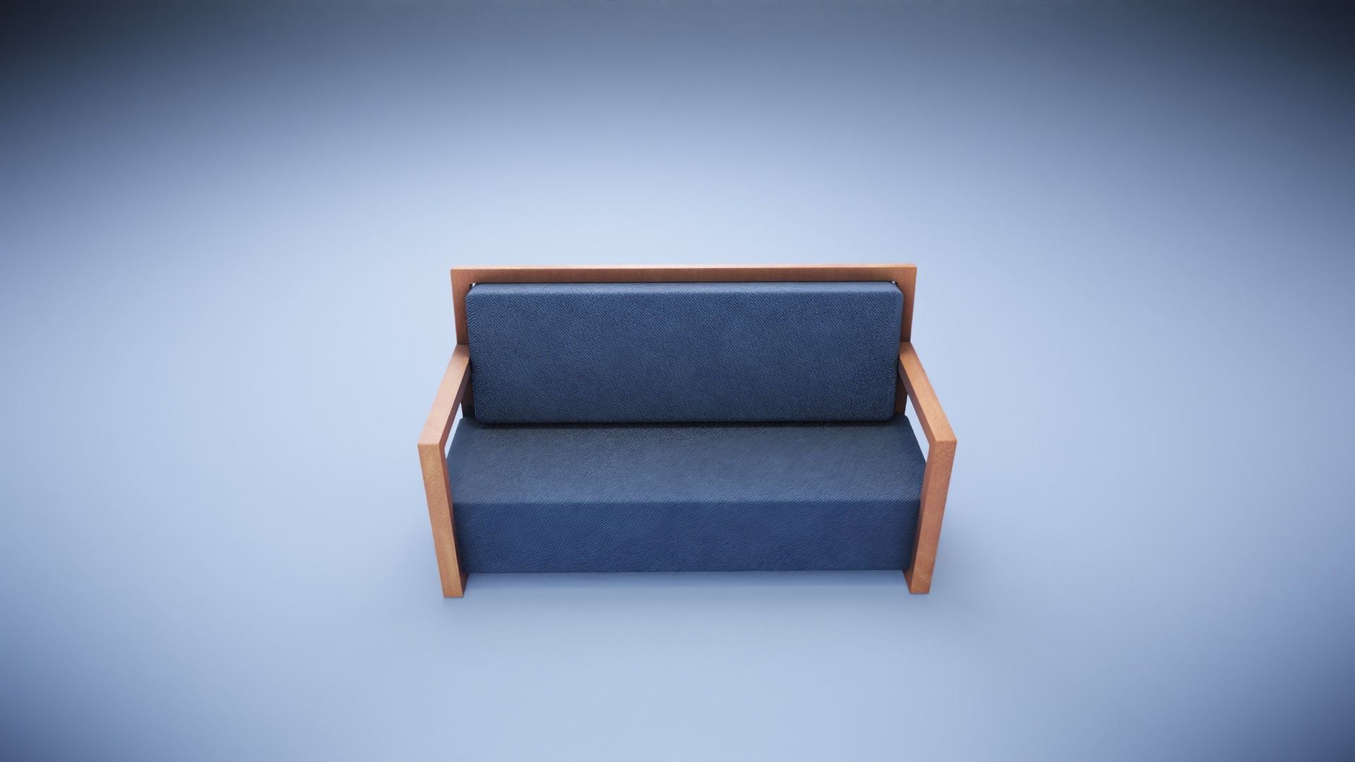 Modern Sofa Low-poly 3D model_2
