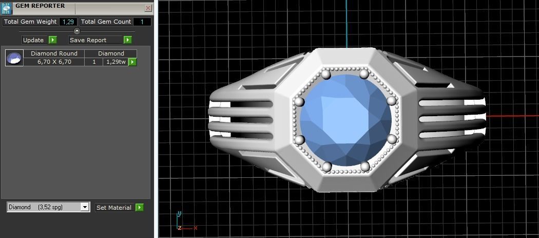 Ring N01721 3D print model_10