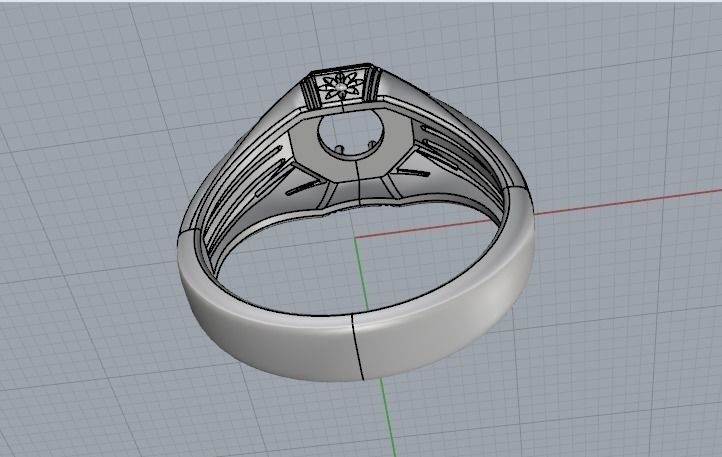 Ring N01721 3D print model_5