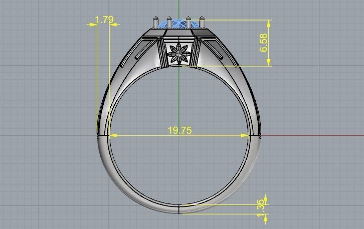 Ring N01721 3D print model_6