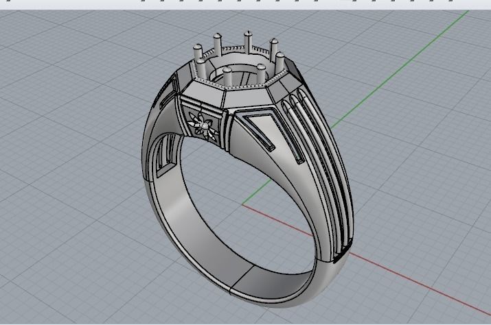 Ring N01721 3D print model_4