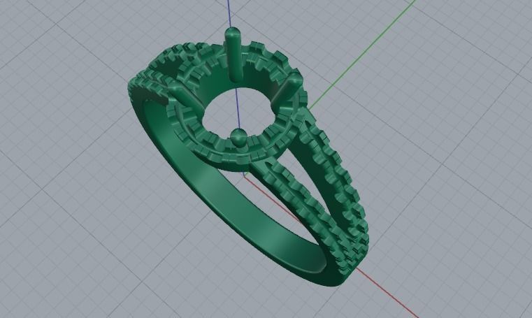 Ring N01709 3D print model_3