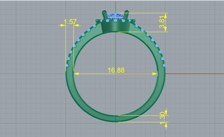 Ring N01709 3D print model_6