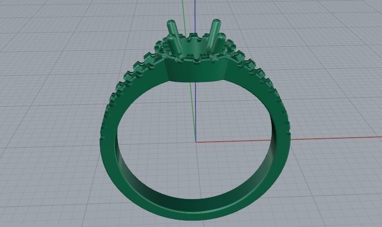 Ring N01709 3D print model_4