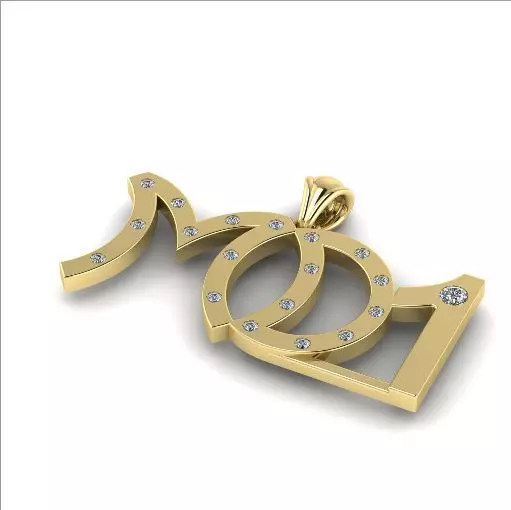 Pendant with MD1 inscription N01690 3D print model