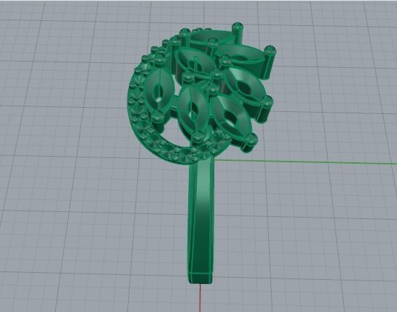 Ring N01686 3D print model_5