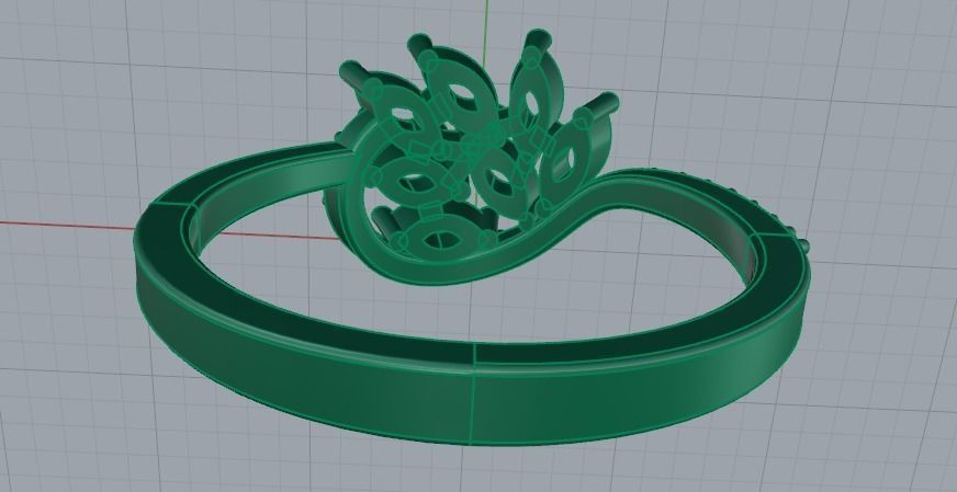 Ring N01686 3D print model_4