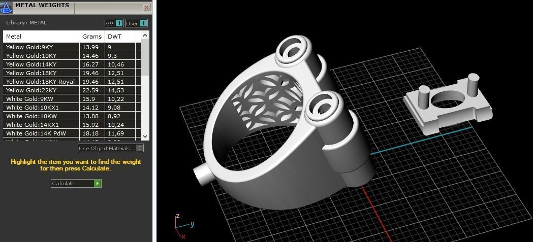 Ring N01684 3D print model_9