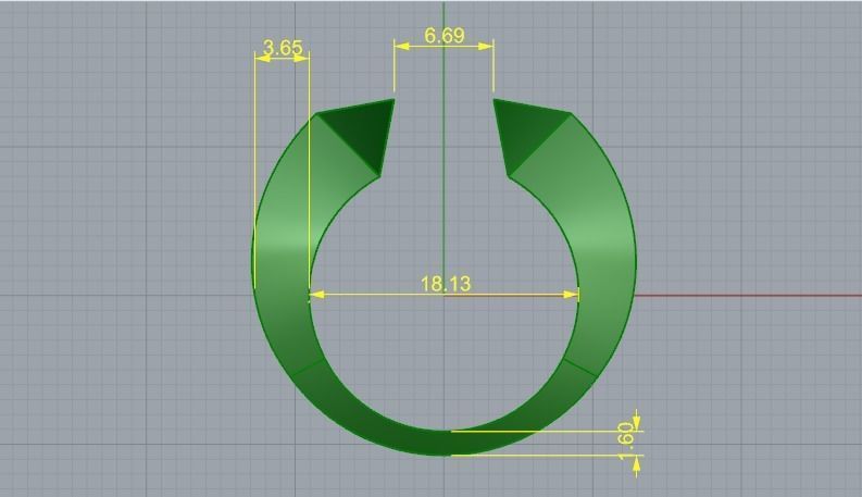 Ring N01683 3D print model_6