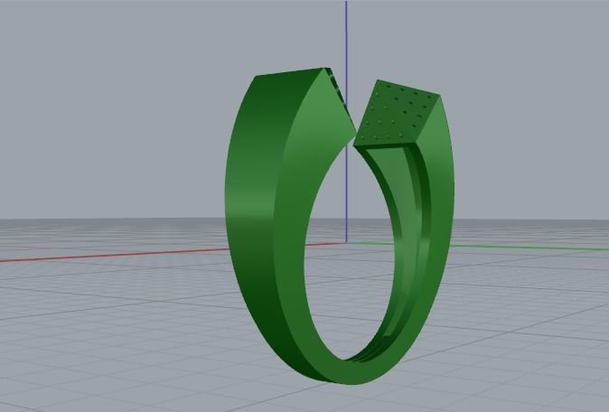 Ring N01682 3D print model_4