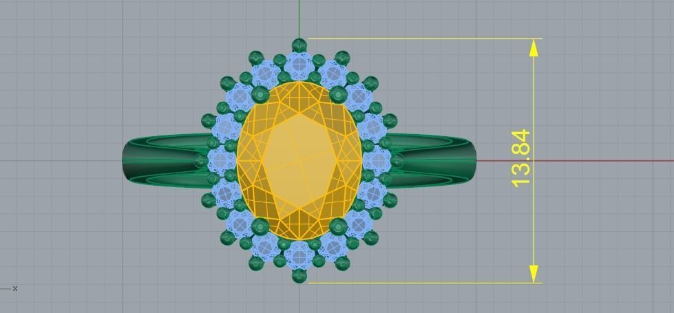 Ring N01676 3D print model_8
