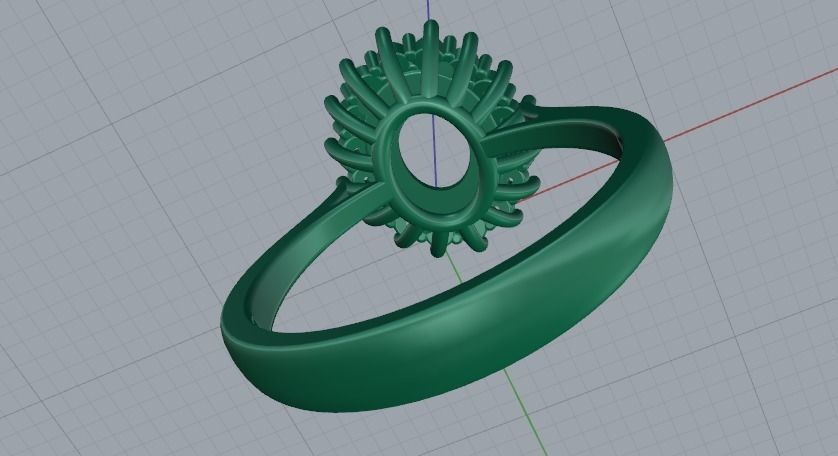 Ring N01676 3D print model_4