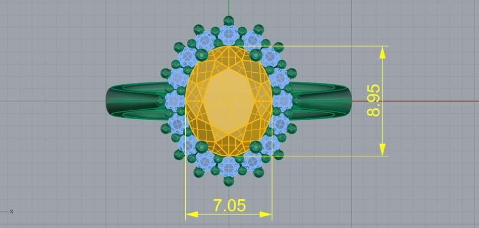 Ring N01676 3D print model_9