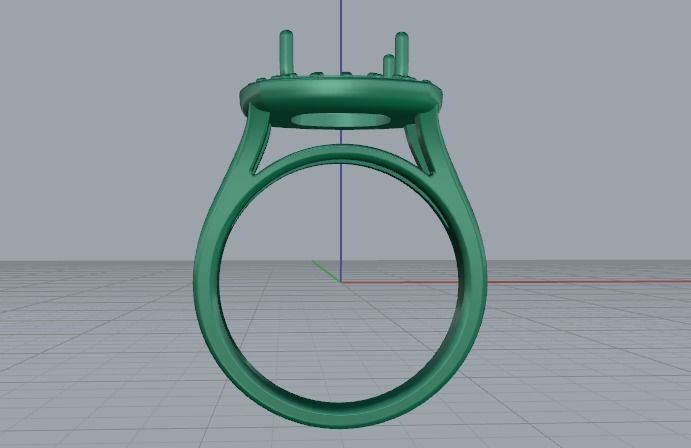 Ring N01669 3D print model_3