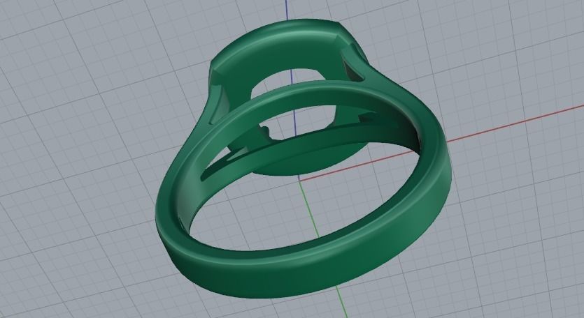 Ring N01669 3D print model_4