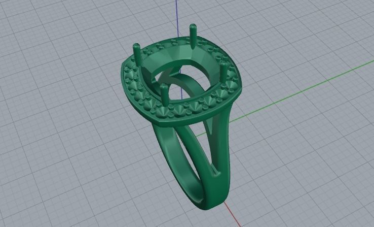 Ring N01669 3D print model_2