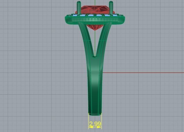 Ring N01669 3D print model_7