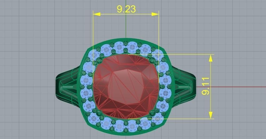 Ring N01669 3D print model_9