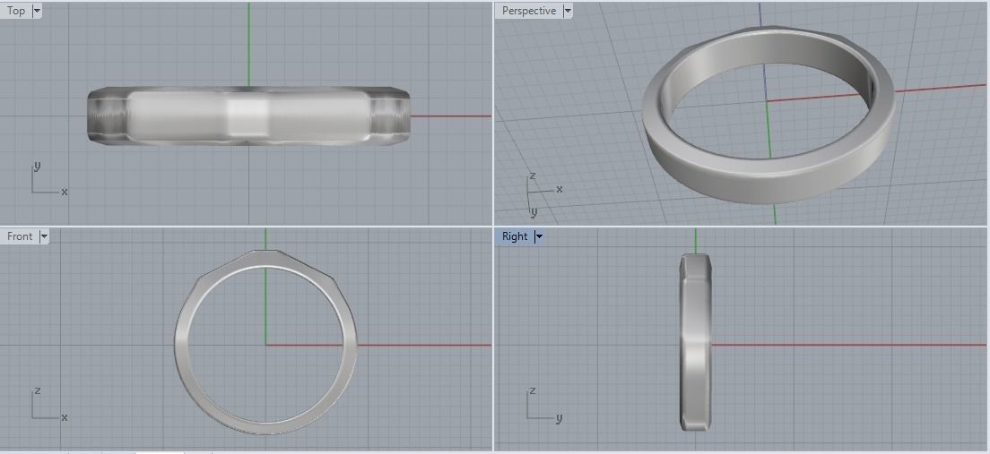 Ring N011983 3D print model_2