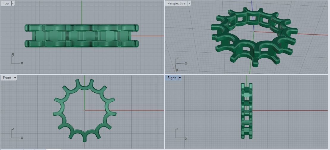 Ring with one row of stones N011973 3D print model_2