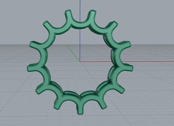 Ring with one row of stones N011973 3D print model_4