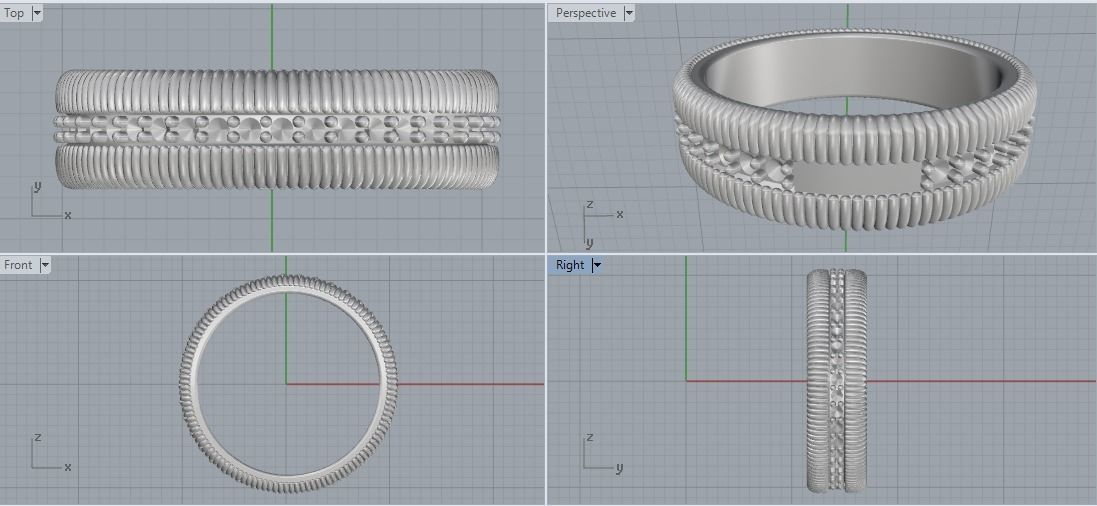 Ring N011962 3D print model_2