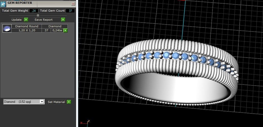 Ring N011962 3D print model_8