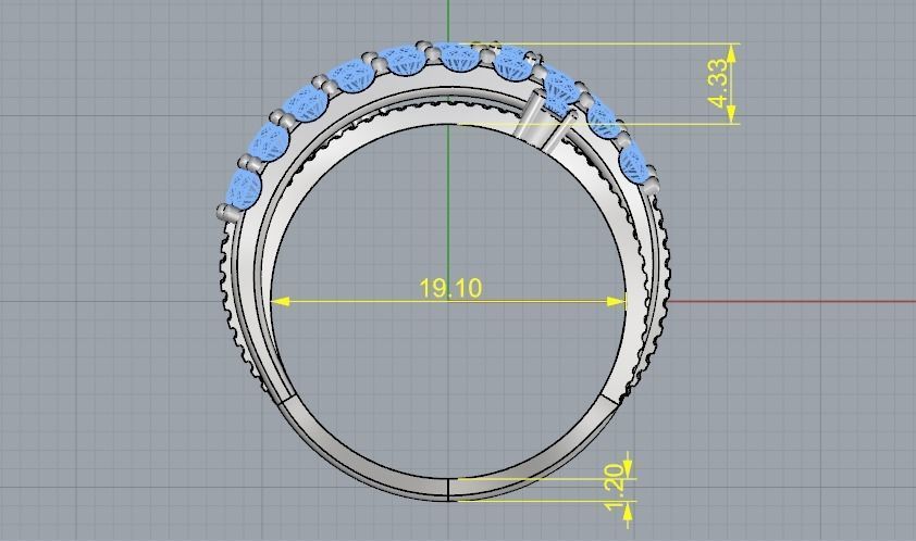 Ring N011958 3D print model_5